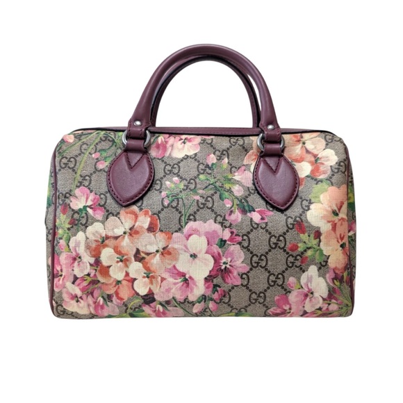 Gucci Floral Satchel Bag - Pink and Green - Picture 2 of 16